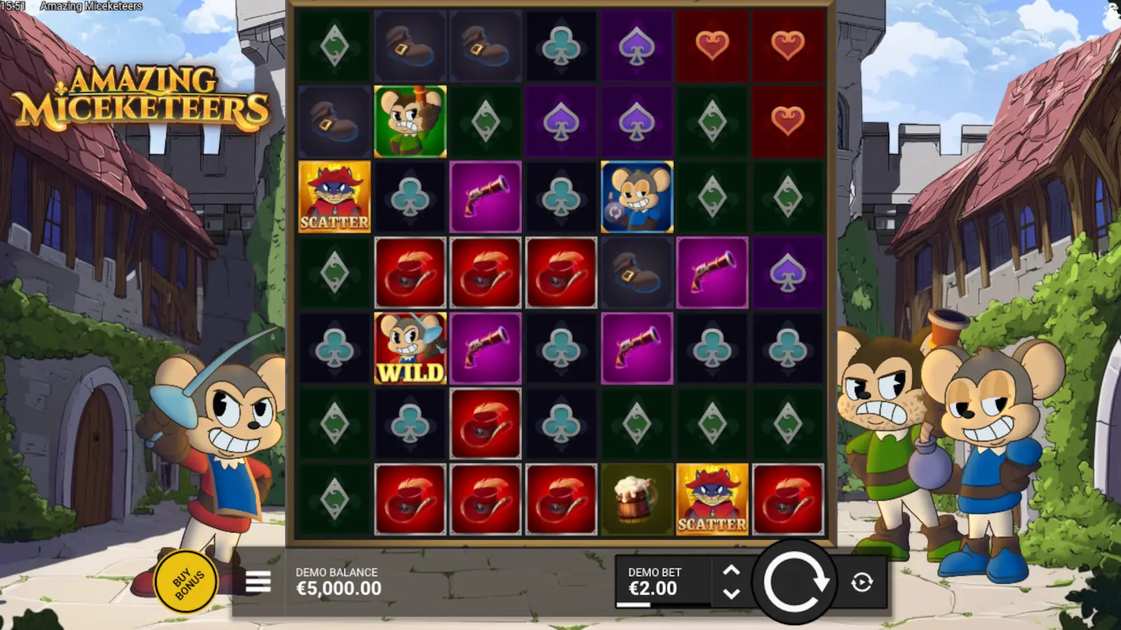 Amazing Miceketeers Slot Rules and Gameplay