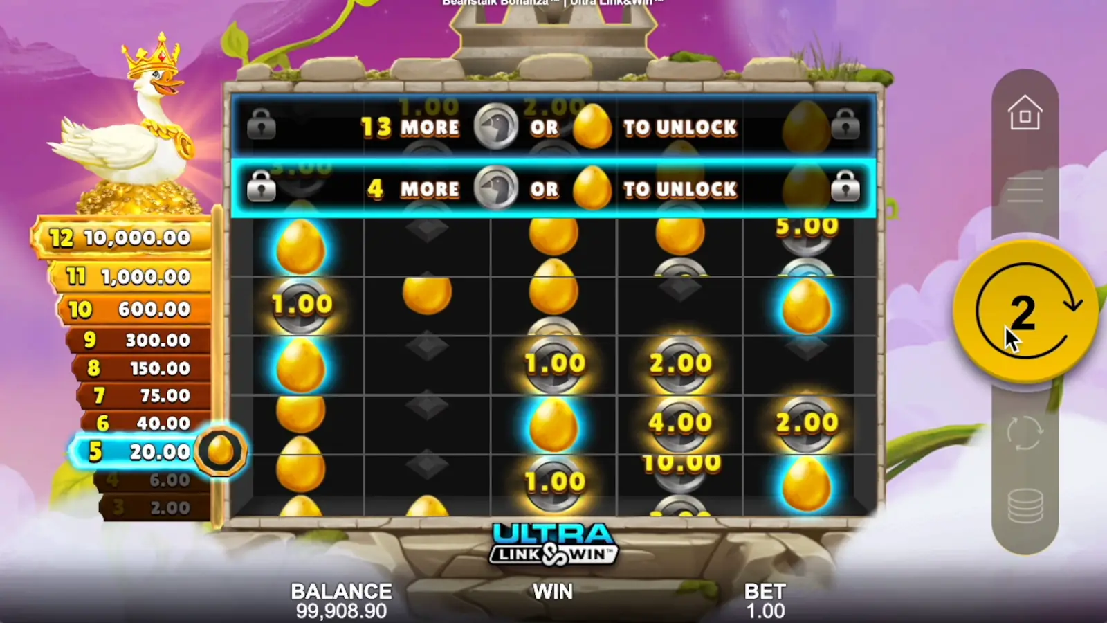 Beanstalk Bonanza Slot Ultra Link&Win™ Feature