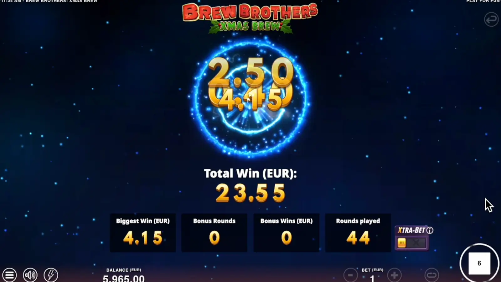 Brew Brothers Xmas Brew Slot Burst Mode