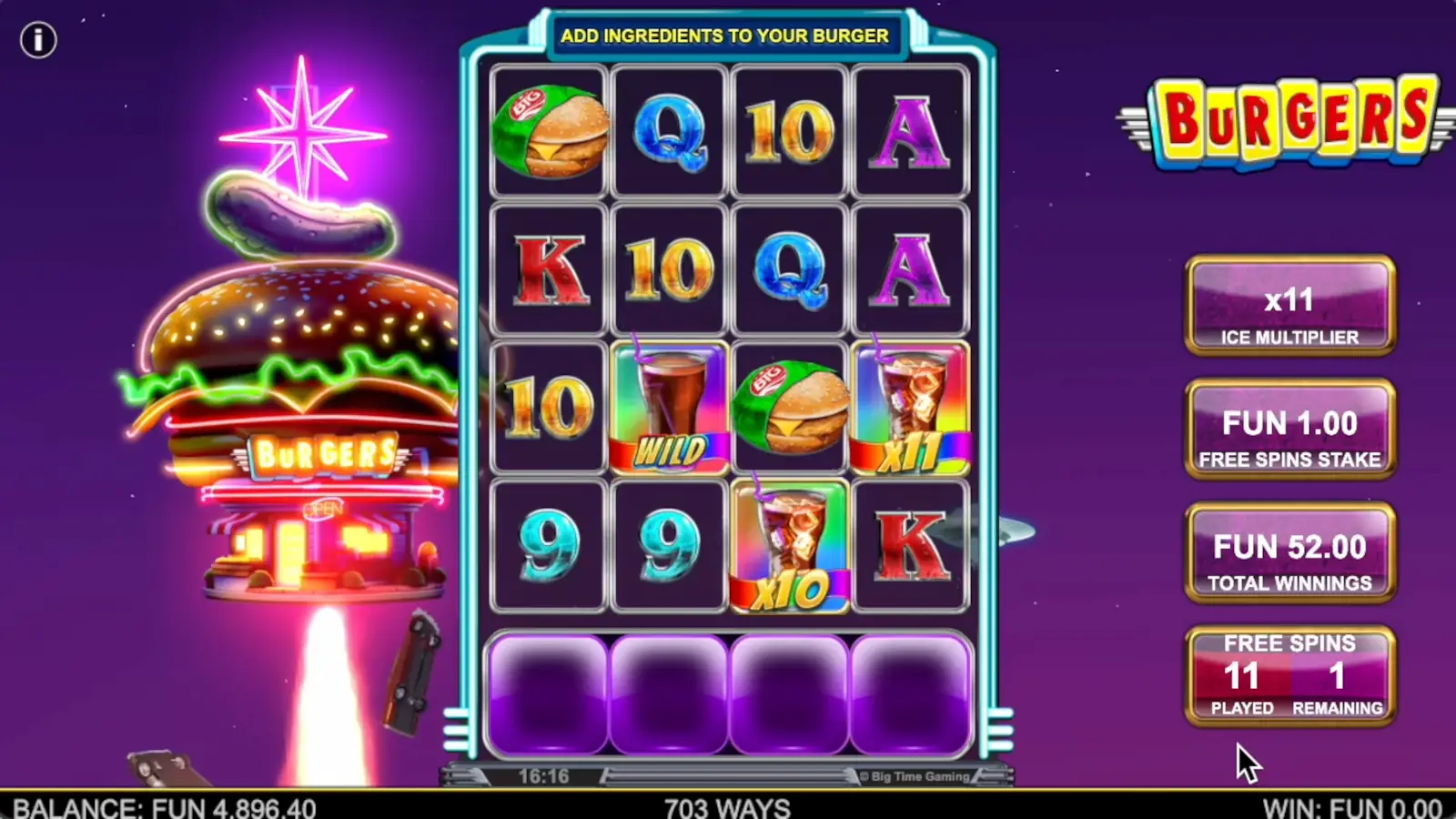 Burgers Slot Free Spins