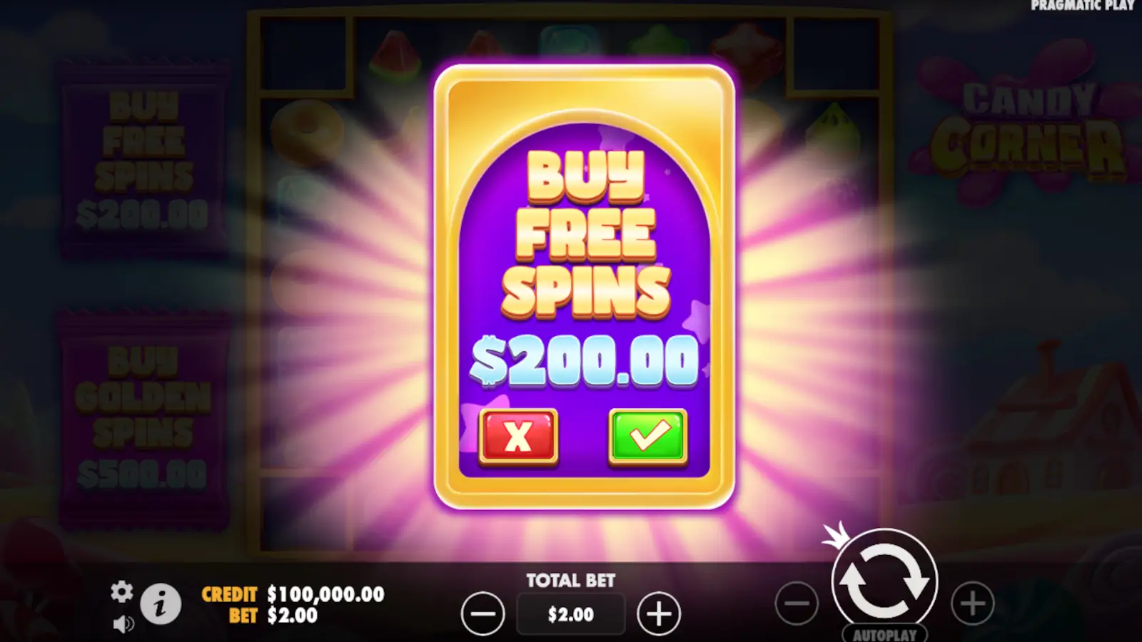 Candy Corner Slot Bonus Buy Option