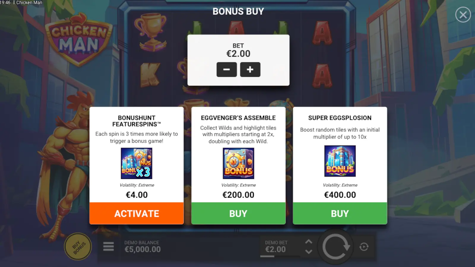 Chicken Man Slot Bonus Buy Options