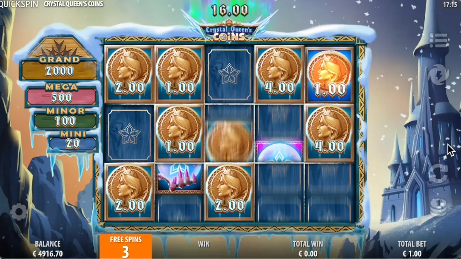 Crystal Queen's Coins Slot Frozen Fortune Bonus