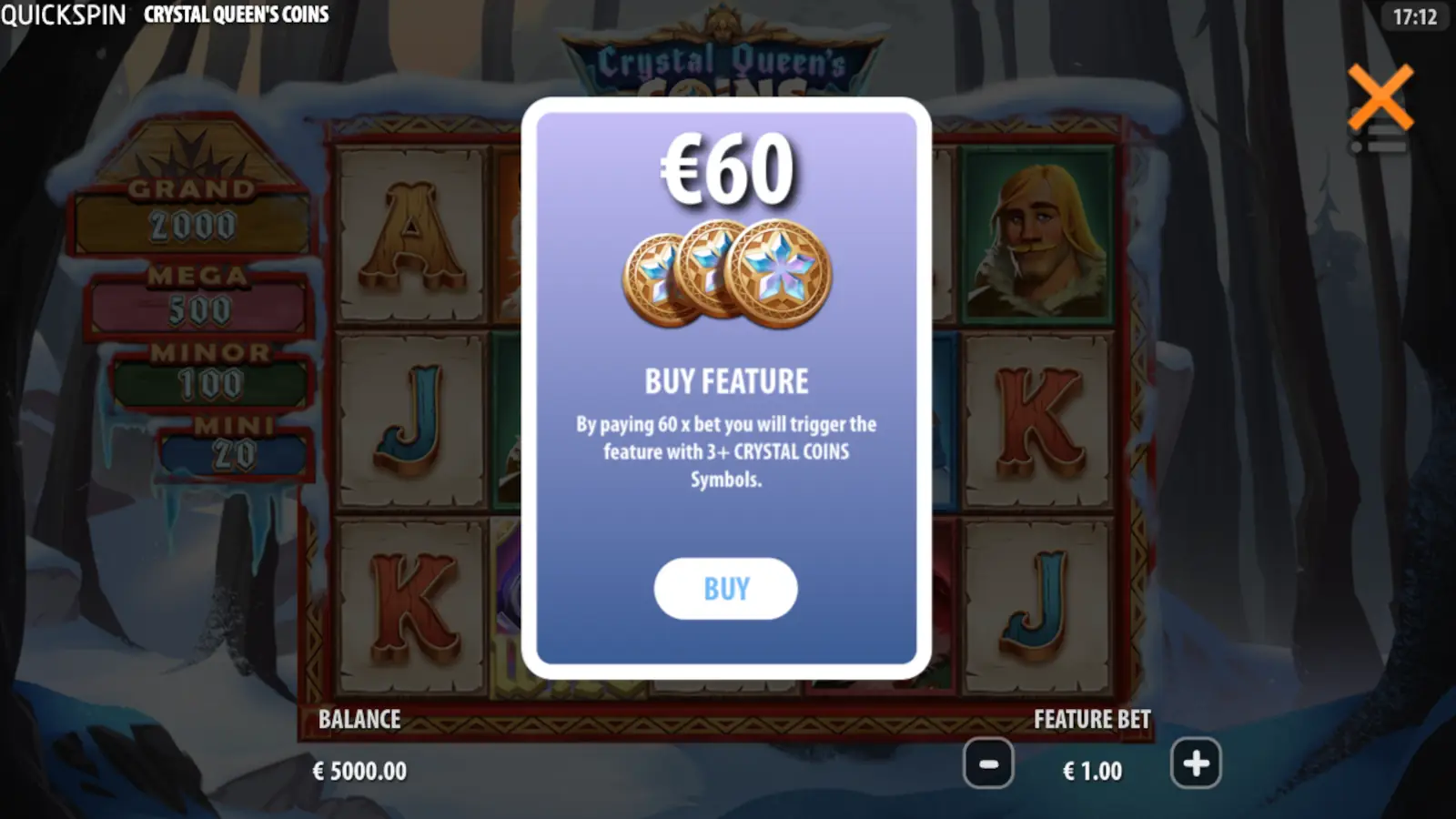 Crystal Queen's Coins Slot Buy Feature