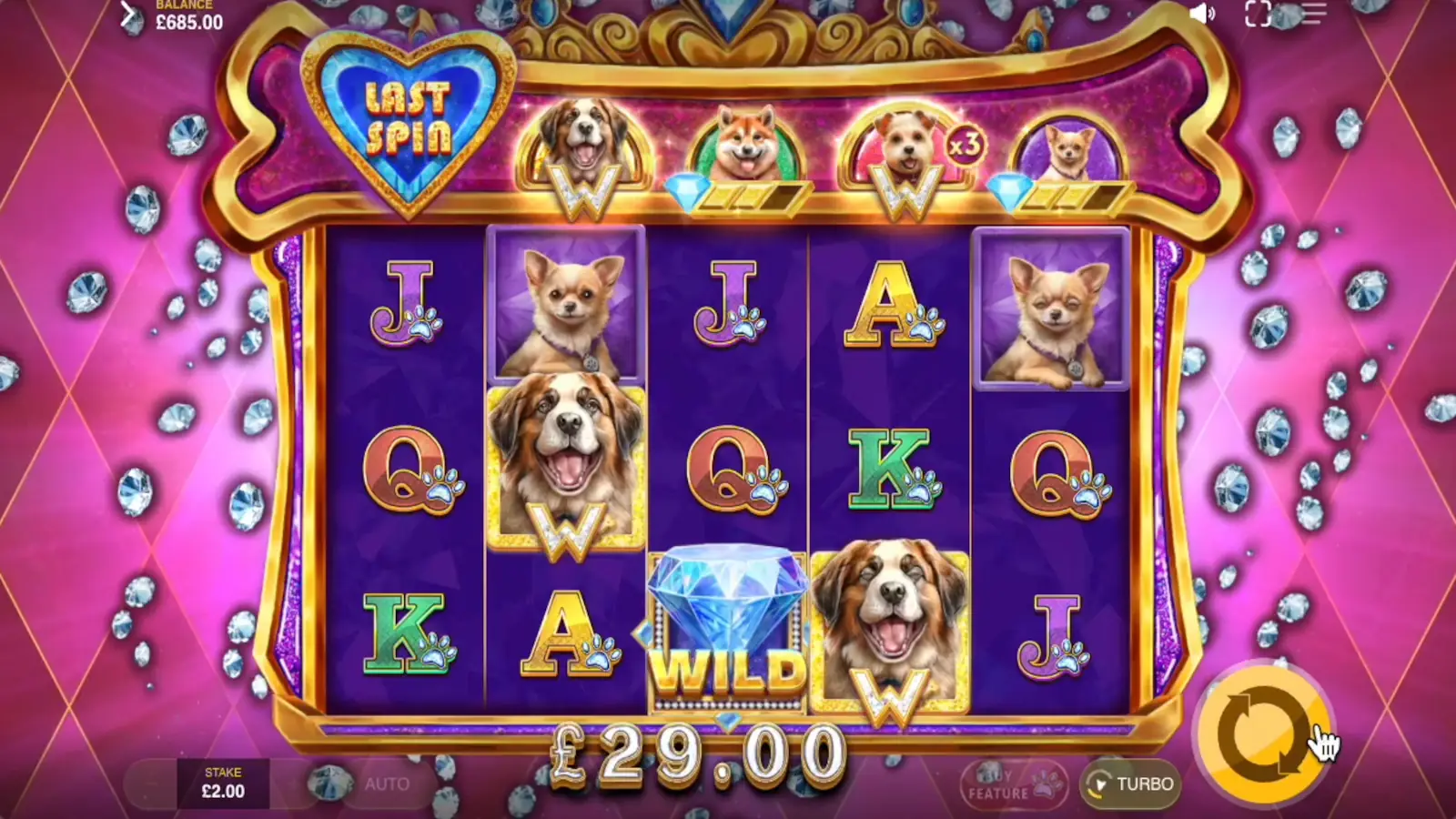 Diamond Doggies Slot Free Spins