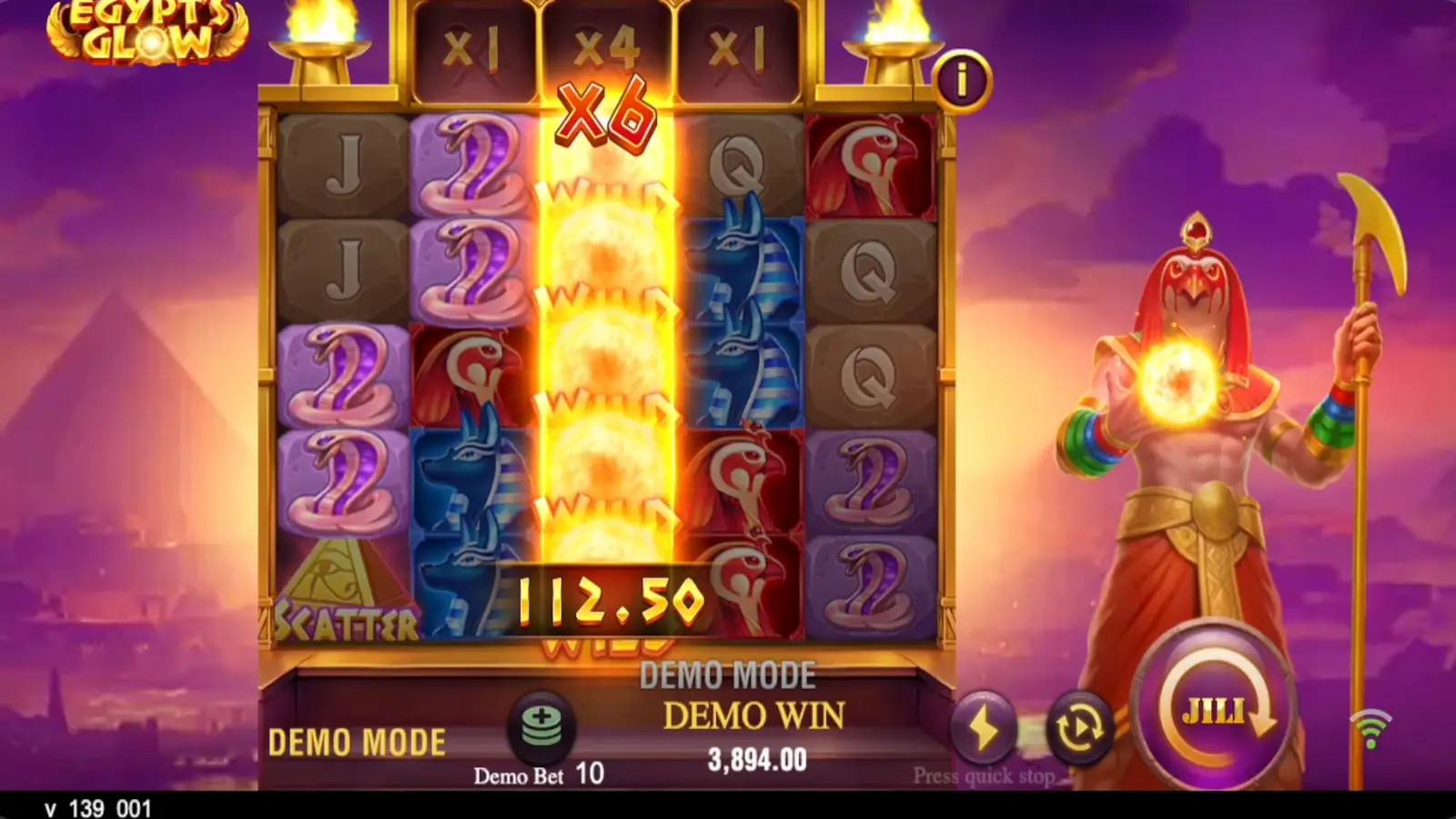 Egypt's Glow Slot Wild Symbols