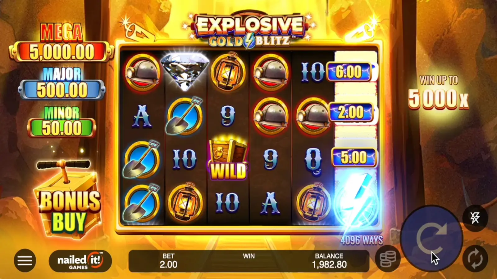 Explosive Gold Blitz Slot Collect Feature