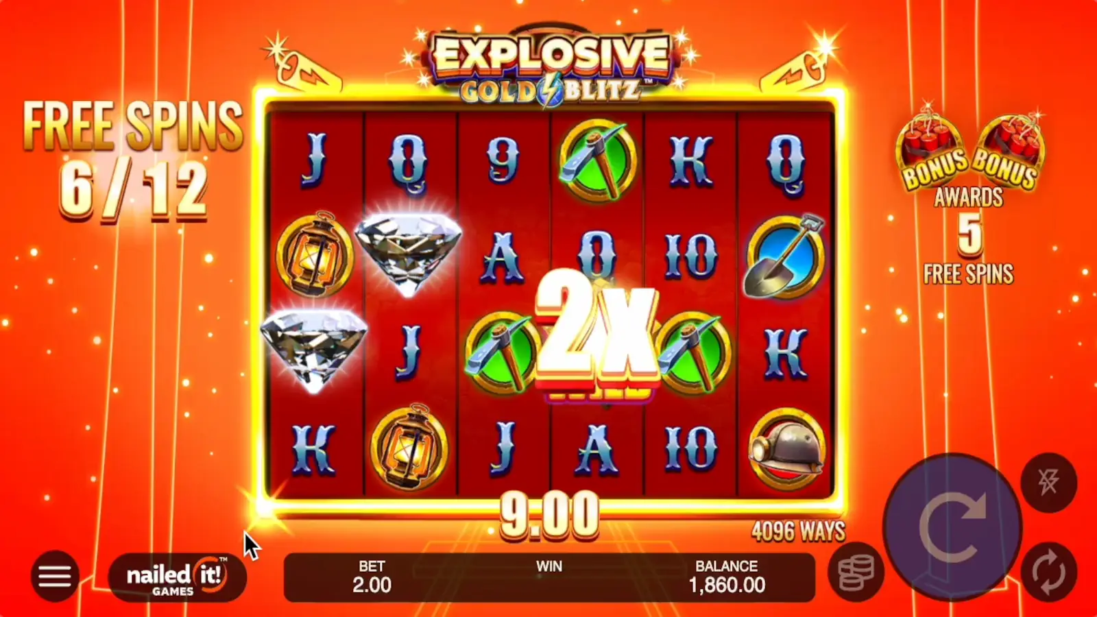 Explosive Gold Blitz Slot Free Spins