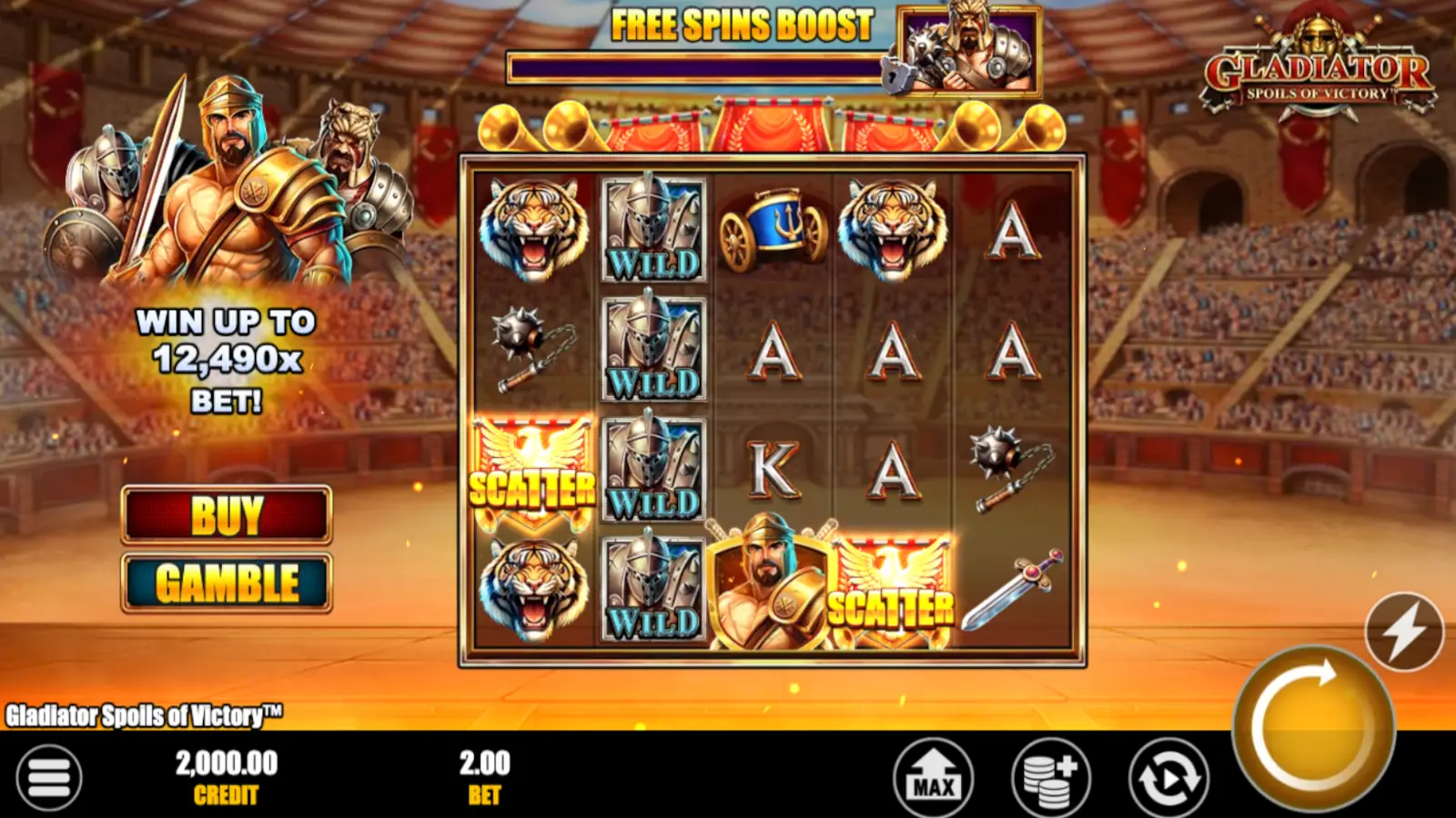 Gladiator Spoils of Victory Slot Rules and Gameplay