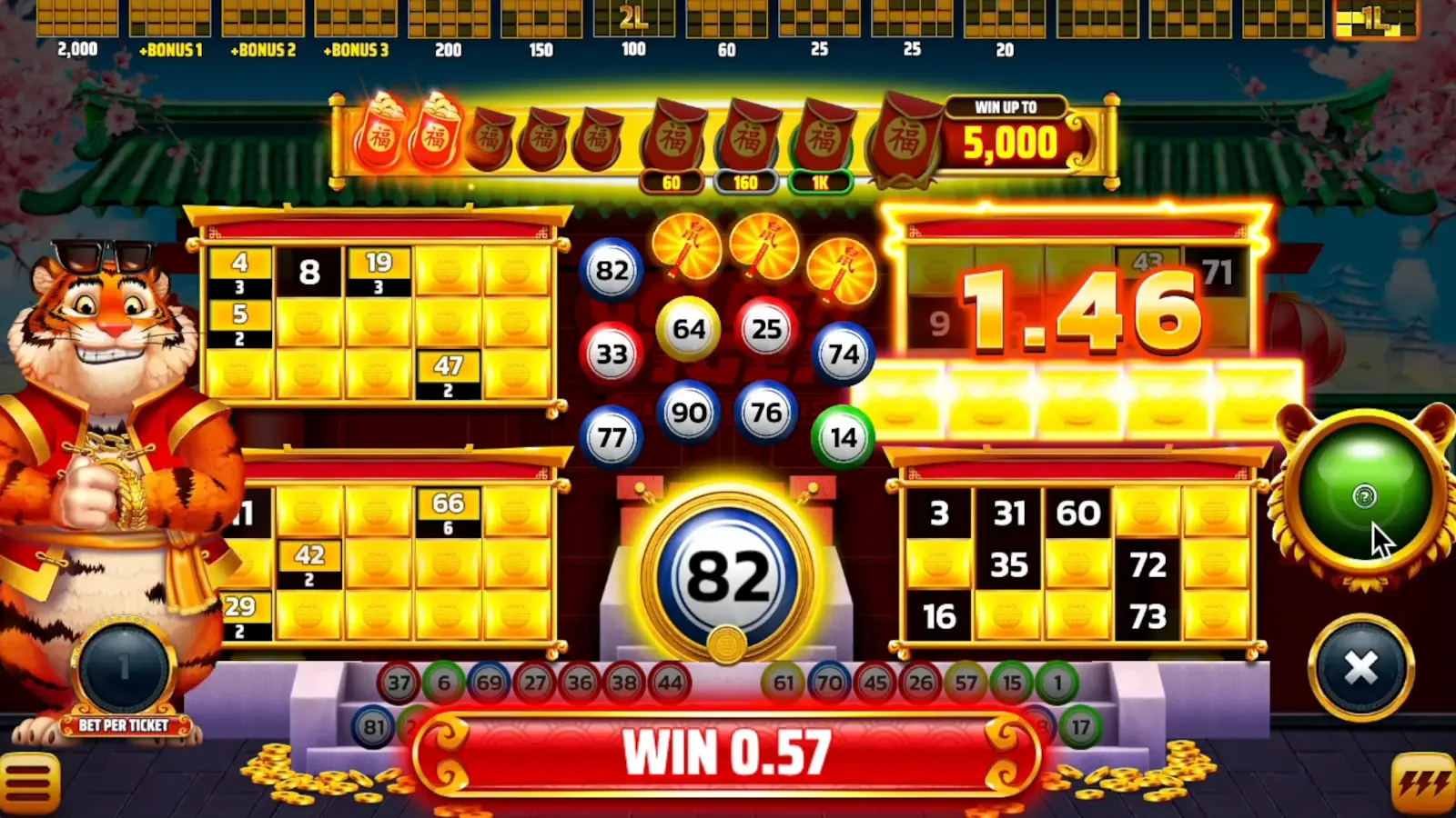 Golden Tiger: Jackpot Fortunes Slot Video Bingo and General Rules