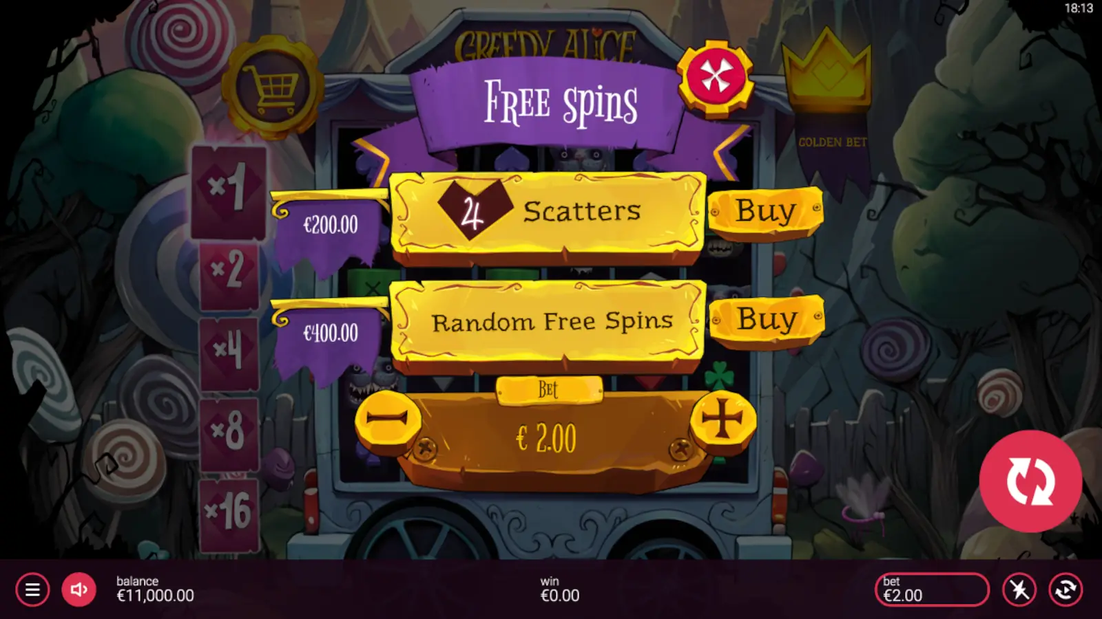 Greedy Alice Slot Buy Into Free Spins