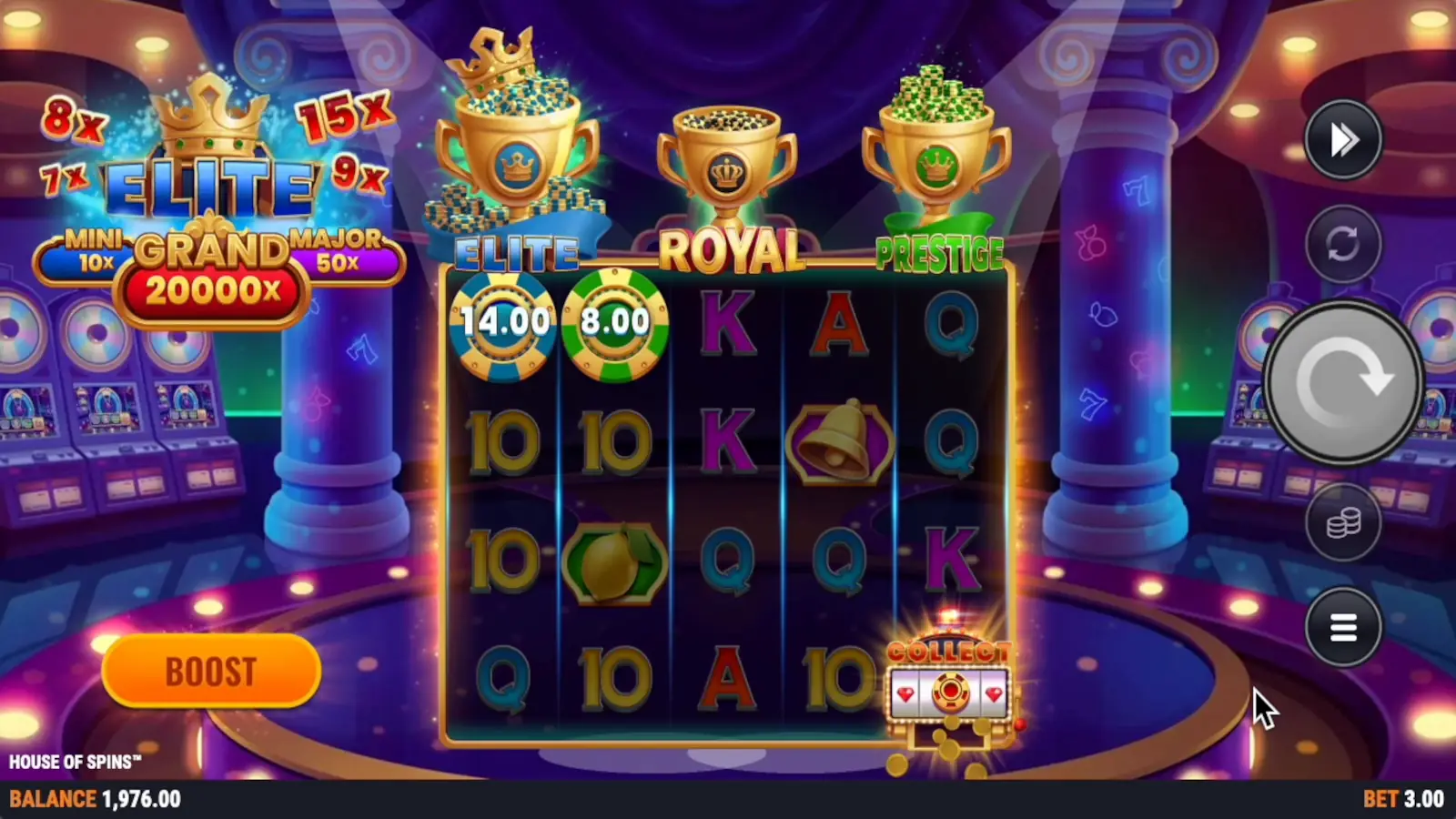 House of Spins Slot Collect Feature