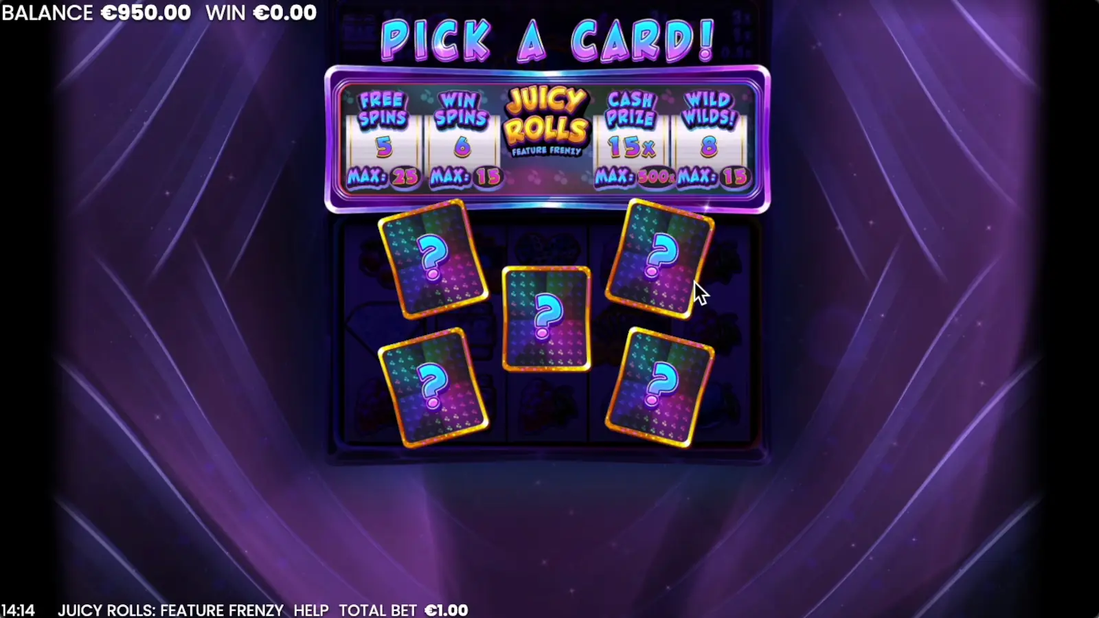 Juicy Rolls: Feature Frenzy Slot Pick a Bonus 1