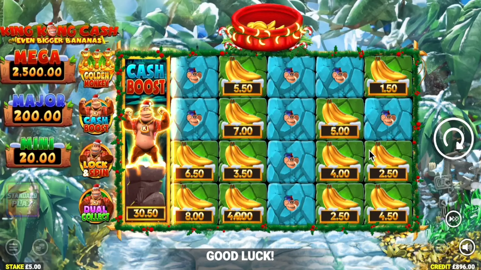 King Kong Cash Even Bigger Bananas Power Play Slot Cash Collect Feature