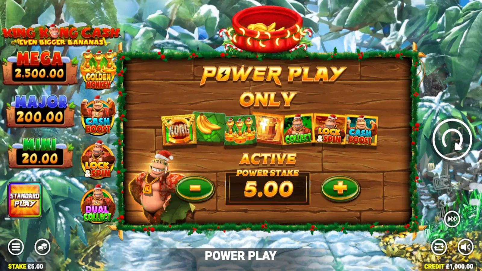 King Kong Cash Even Bigger Bananas Power Play Slot Power Play Mode