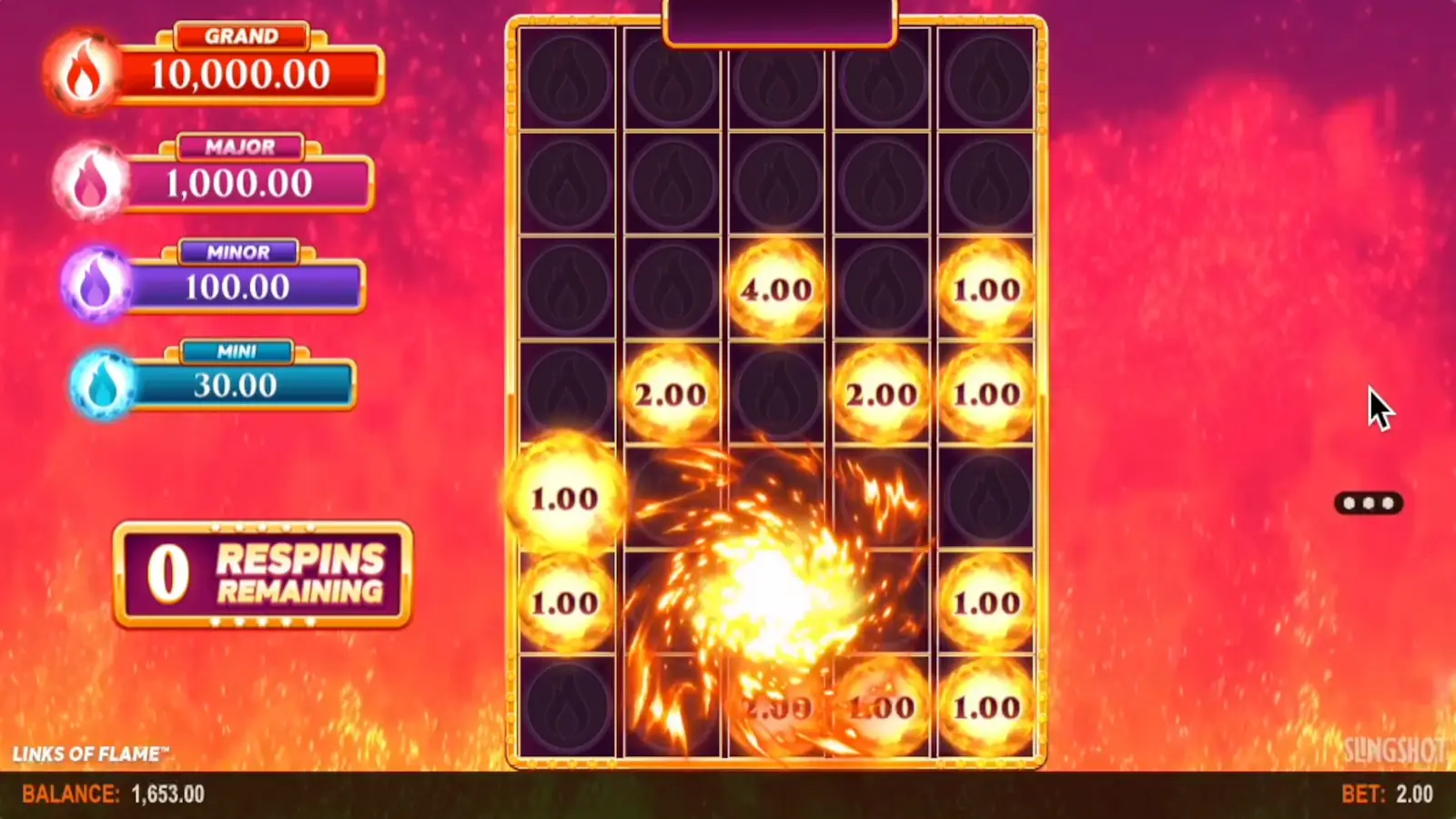 Links of Flame Slot Ultra Link&Win Feature