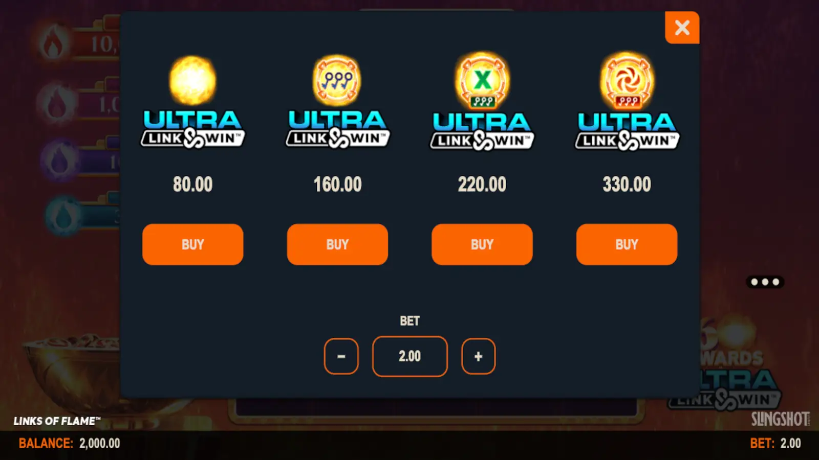 Links of Flame Slot Feature Buy