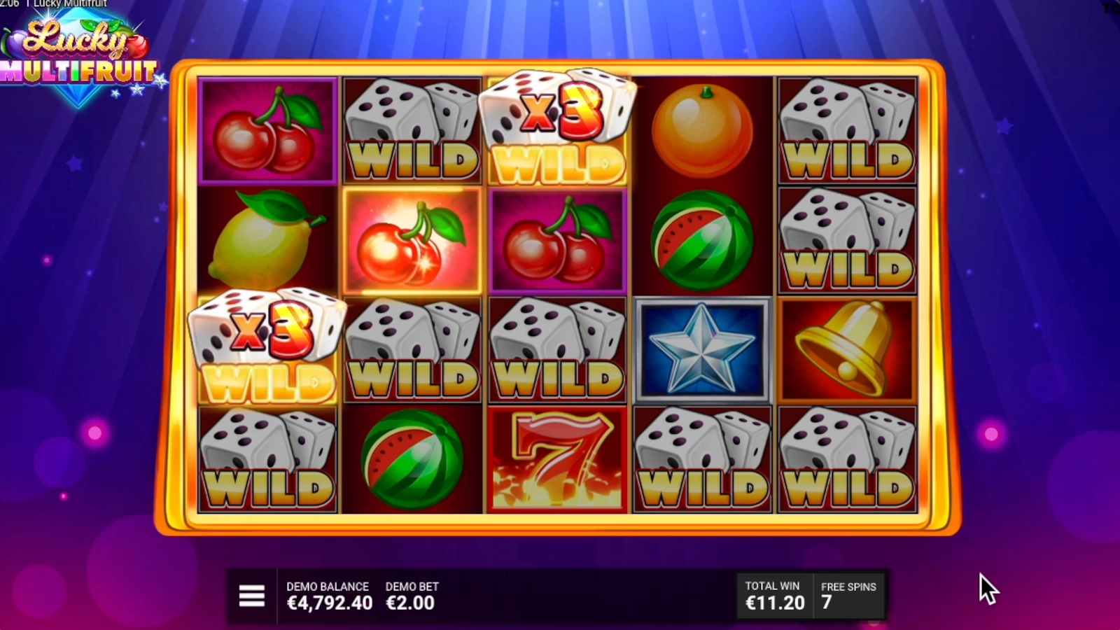 Lucky Multifruit Slot Free Spins Feature