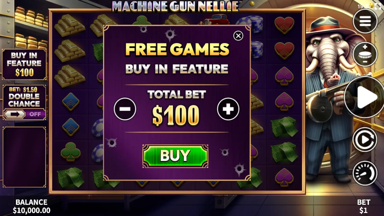 Machine Gun Nellie Slot Bonus Buy Feature