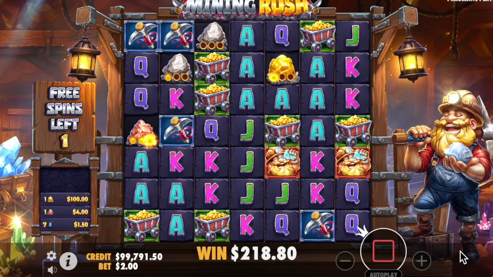 Mining Rush Slot Free Spins