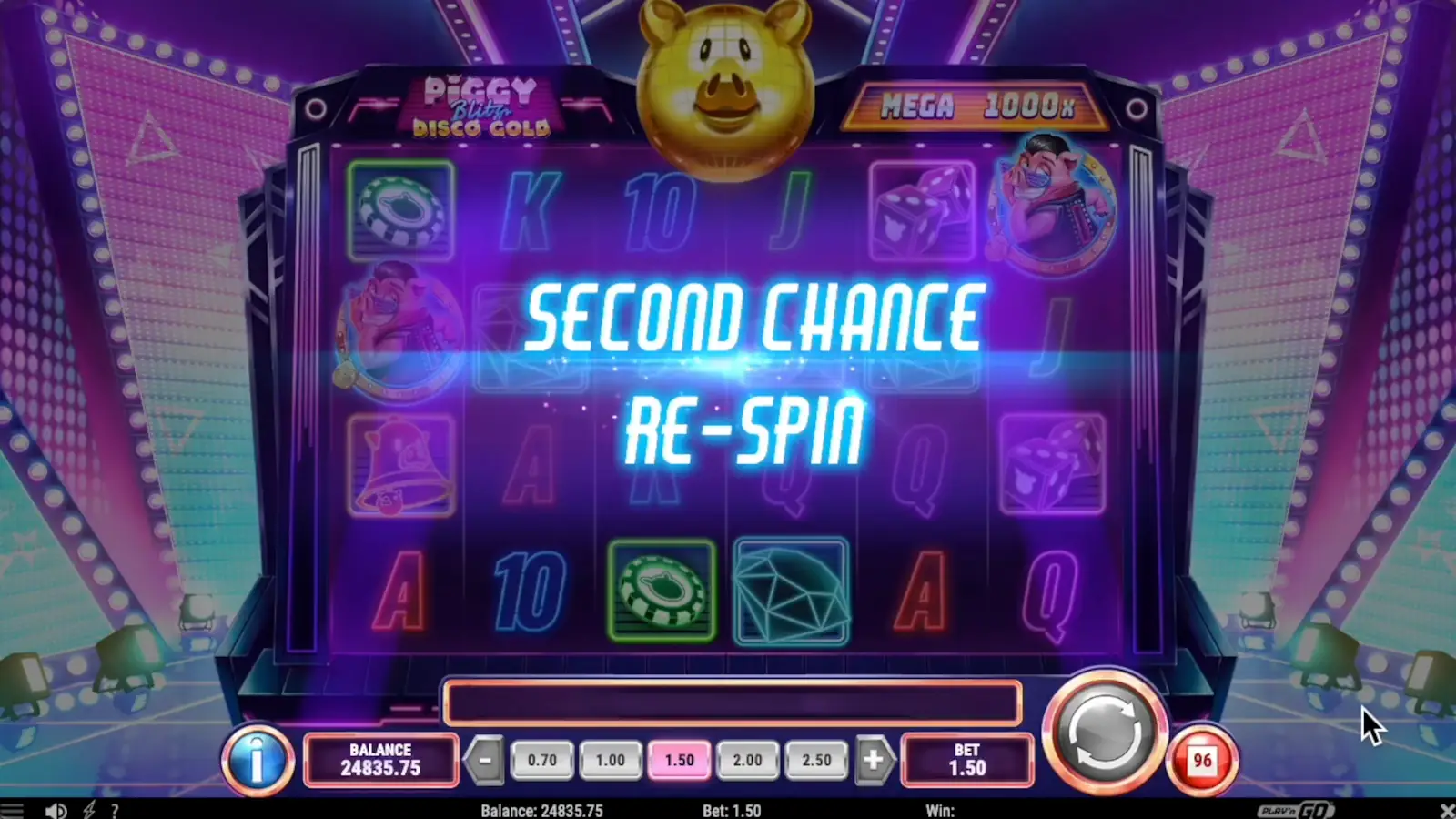 Piggy Blitz Disco Gold Slot Second Chance Feature