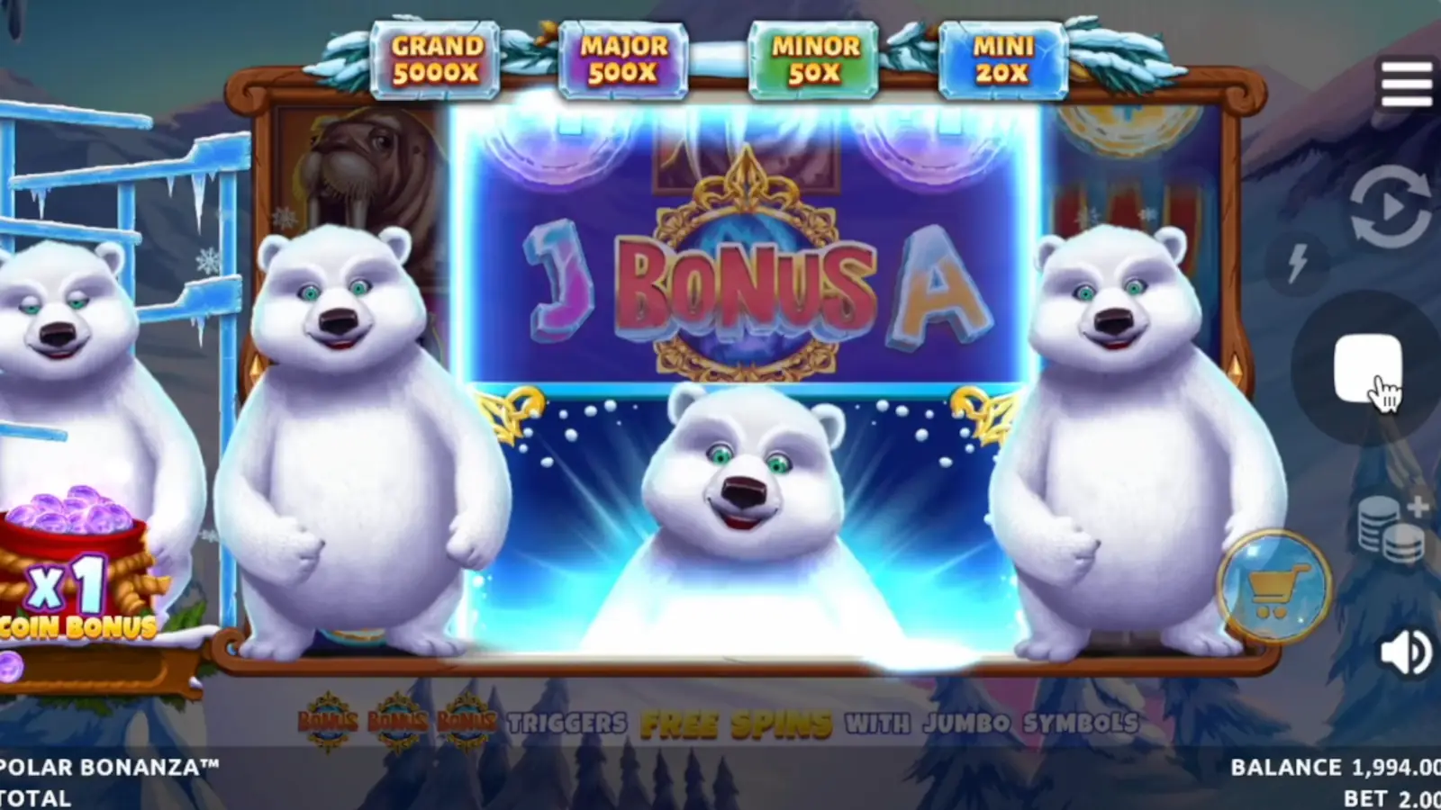 Polar Bonanza Slot Polar Bear Symbols