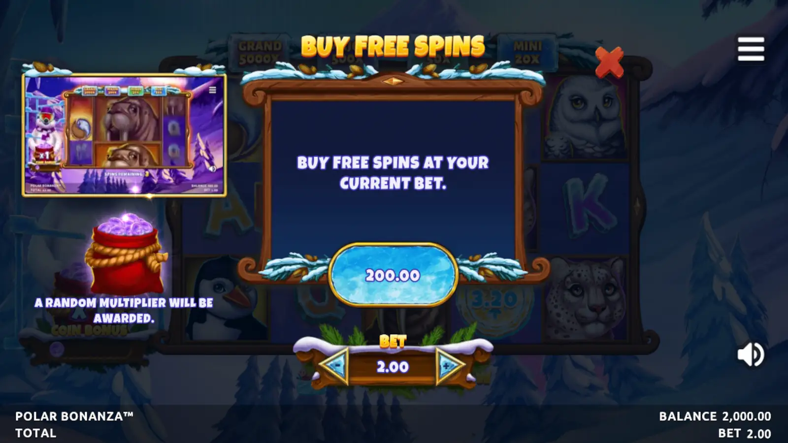 Polar Bonanza Slot Buy Feature