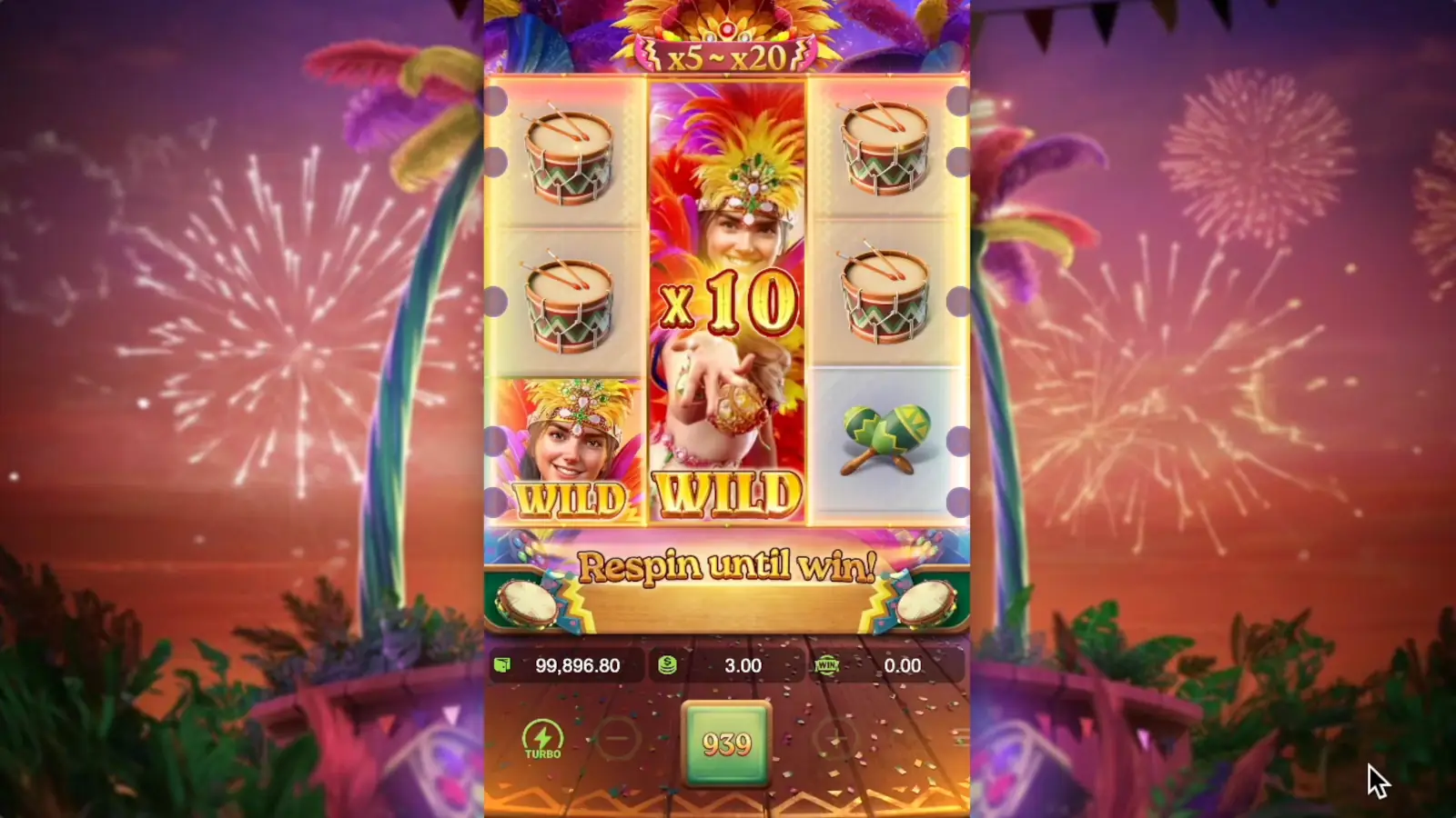 Rio Fantasia Slot Wild & Stacked Wild Symbols