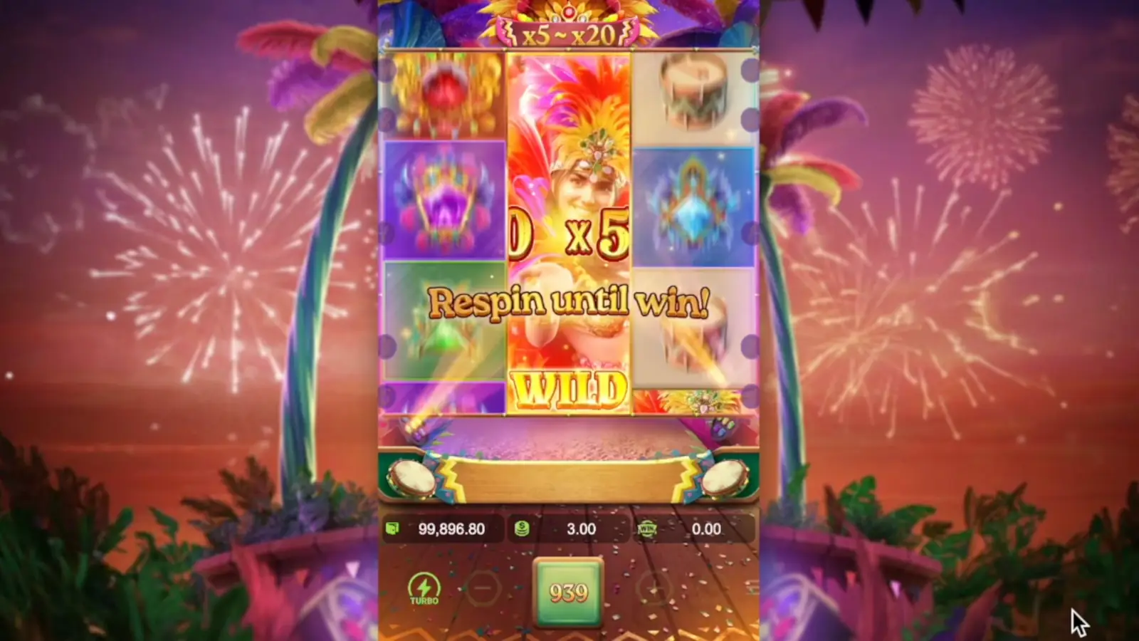 Rio Fantasia Slot Respin Until Win