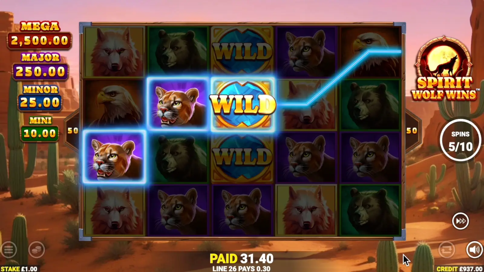 Spirit Wolf Wins Slot Free Games