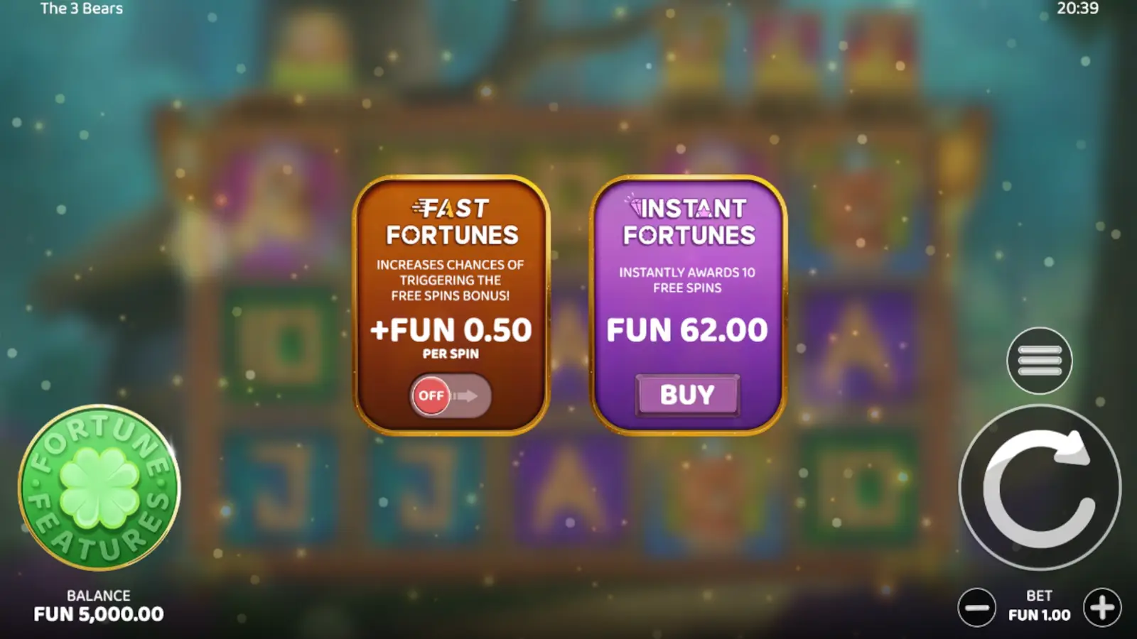 The 3 Bears Slot Fortune Features