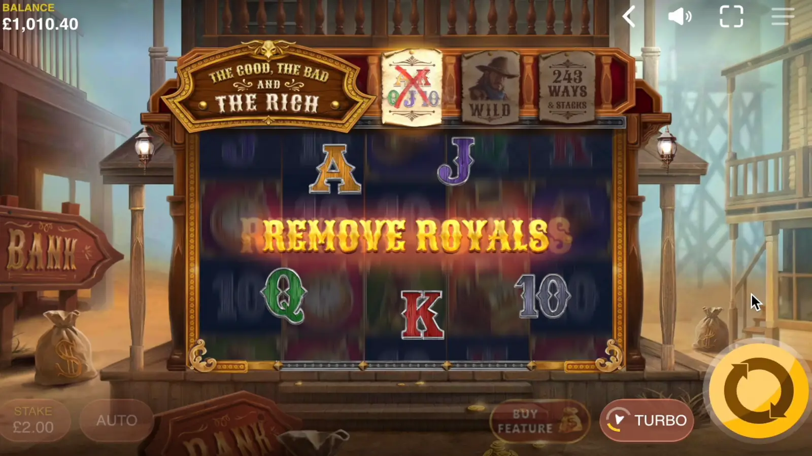 The Good The Bad and The Rich Slot Features 1