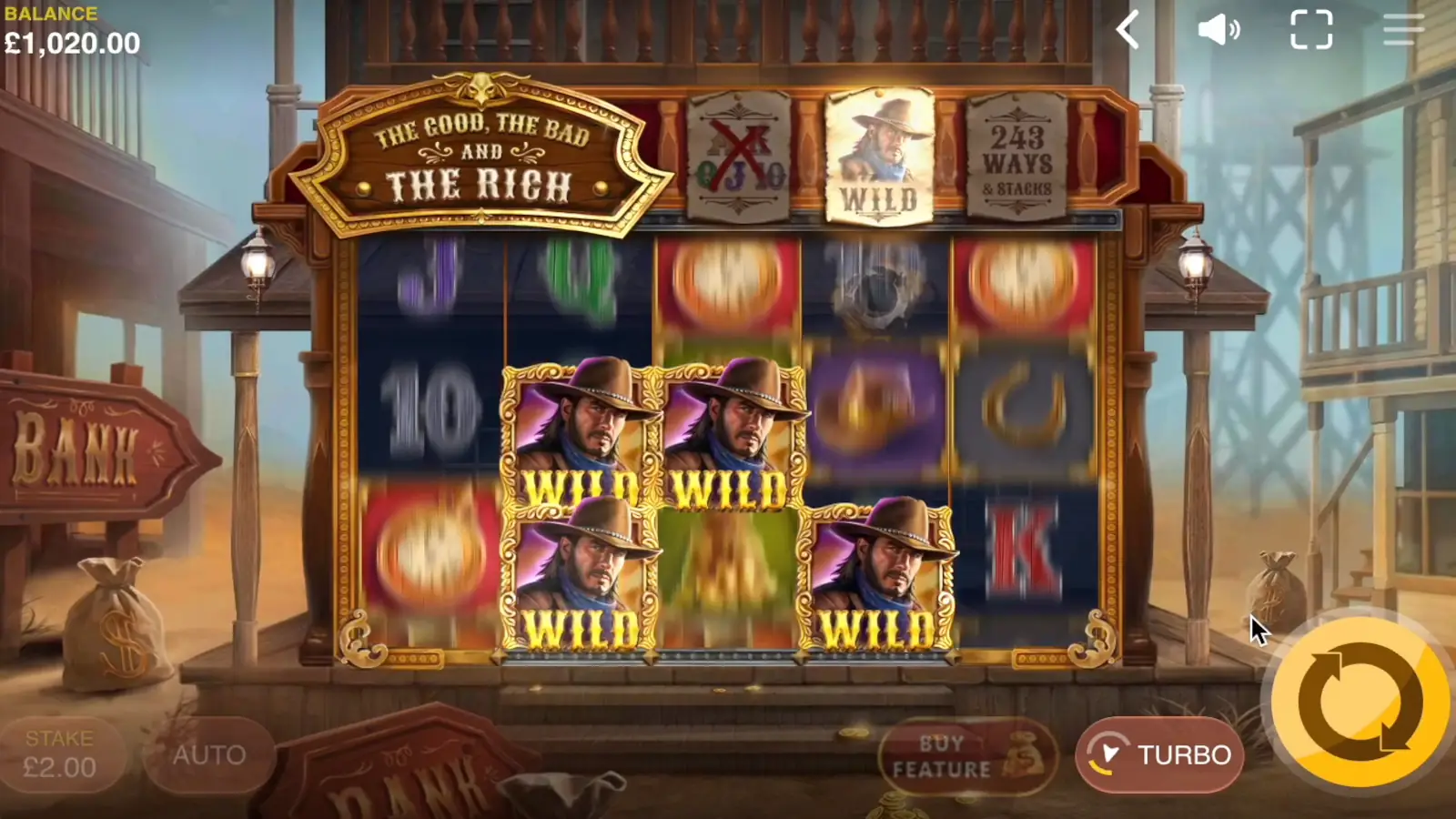 The Good The Bad and The Rich Slot Features 2