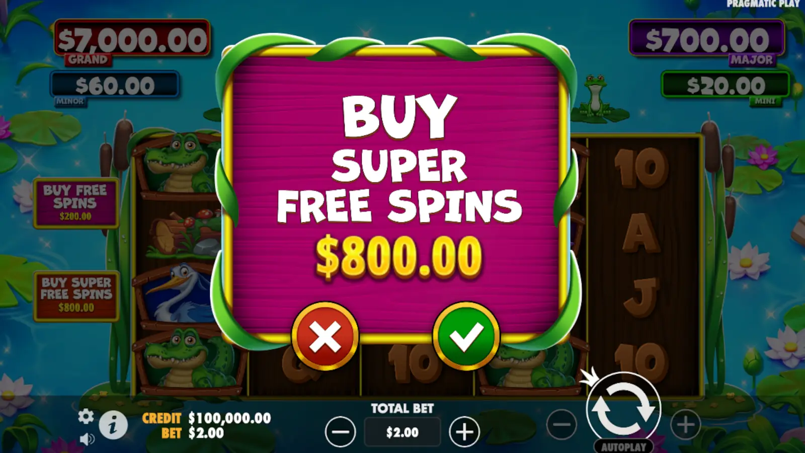 Tiny Toads Slot Feature Buy