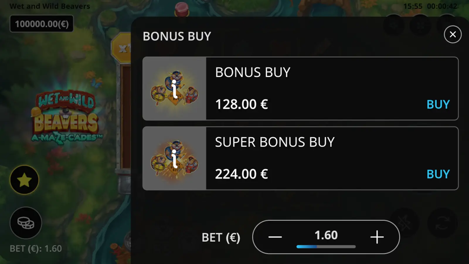 Wet and Wild Beavers Slot Feature Buys