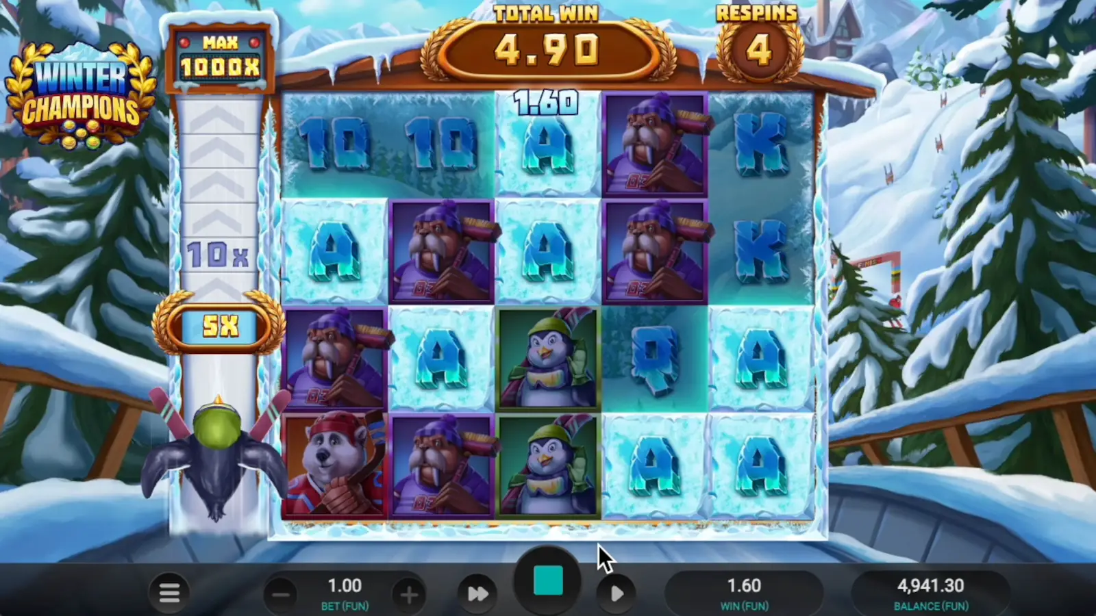 Winter Champions Slot Ski Jumping Bonus