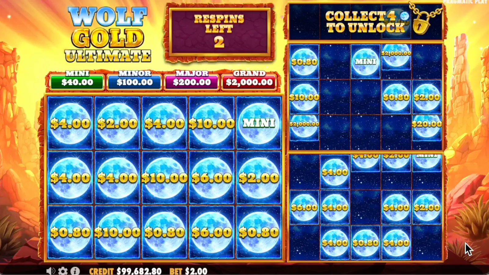 Wolf Gold Ultimate Slot Money Respins Feature